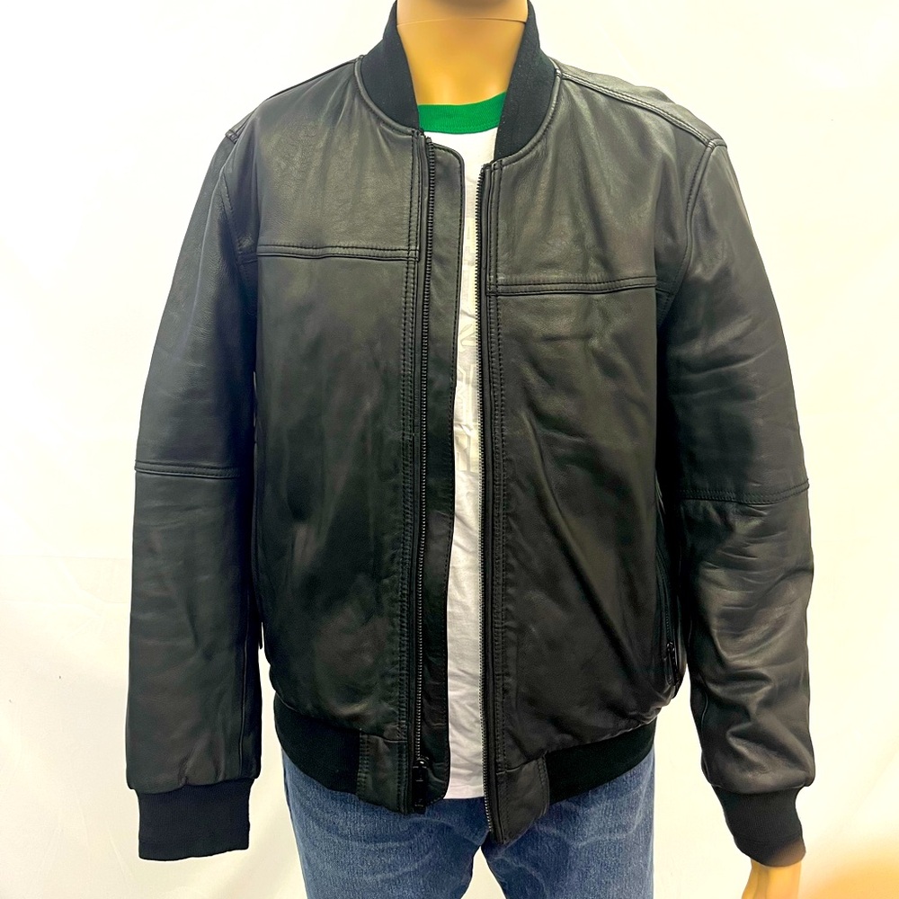 Men’s size Large leather Bomber jacket